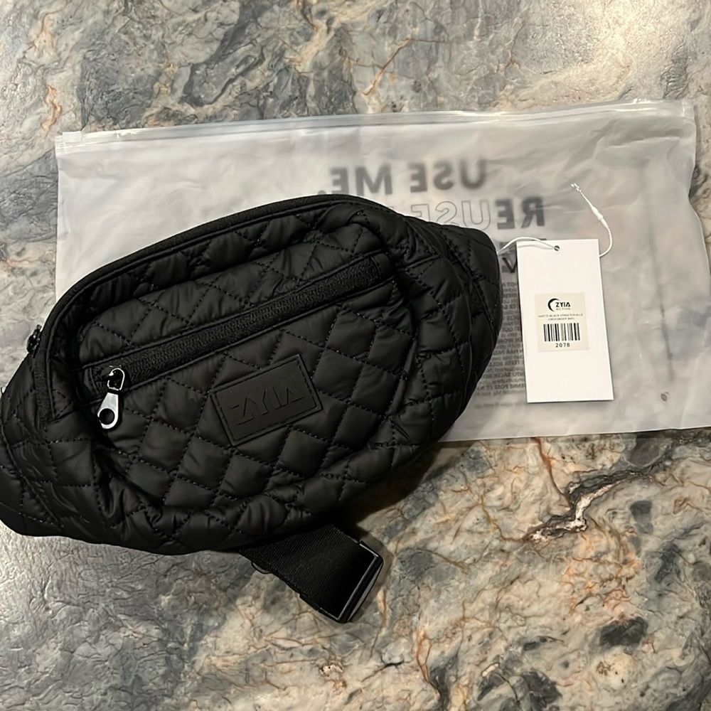 ZYIA Matte Black Streeterville Crossbody Bag